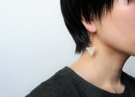 odenフープピアス（モカ×ブルーグレー）