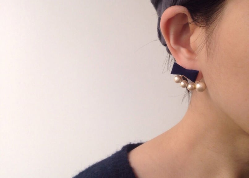 Dior パールストーン片耳ピアス 専用ポーチ付き 大きめパールがかわいい♪】Dior☆ ピアス (Dior/ピアス