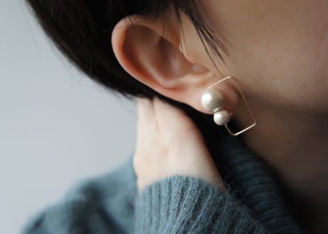 【14kgf】シカクピアス・イヤリング