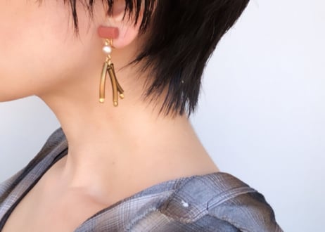 odoricoピアス・イヤリング(オレンジ)