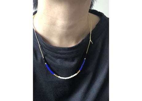 洗えるコードネックレス（ネイティブロイヤルブルー）