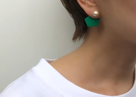 カケラピアス(グリーン)