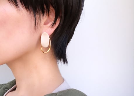 chisouピアス・イヤリング(マーブルモカ)