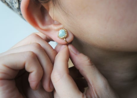 mini bijouピアス・イヤリング（アイスブルー）