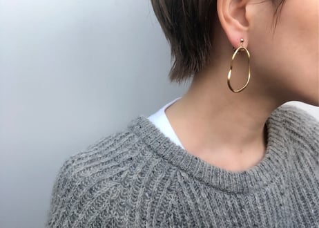 insekiピアス・イヤリング(ピスタチオマーブル)