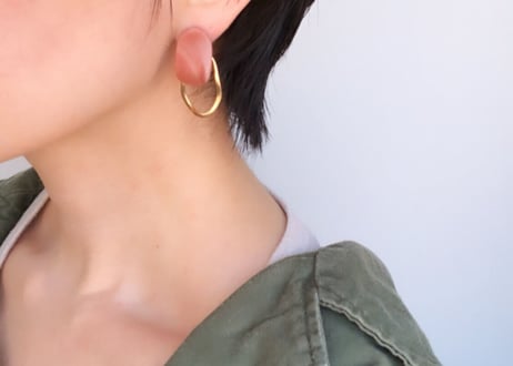 chisouピアス・イヤリング(マーブルオレンジ)
