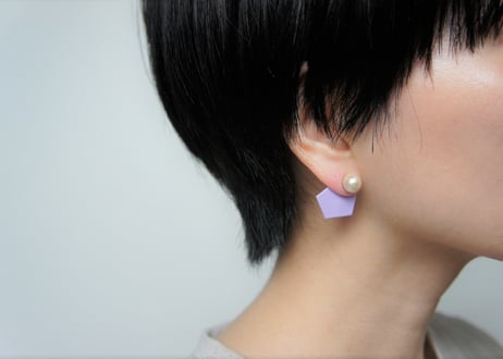 カケラピアス(ライラック）