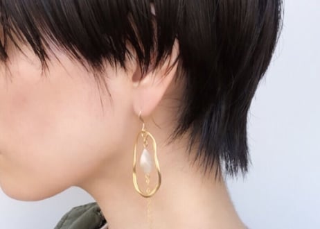 insekiピアス・イヤリング(モカマーブル)