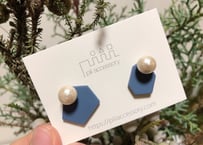 カケラピアス（デニムブルー）