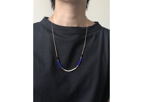 洗えるコードネックレス（ネイティブロイヤルブルー）
