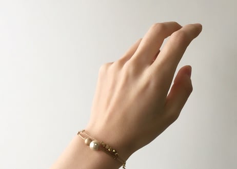 洗えるコードブレスレット(クリスタル・ローブラス)