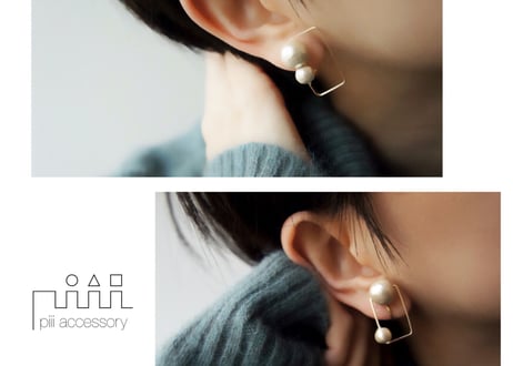 【14kgf】シカクピアス・イヤリング