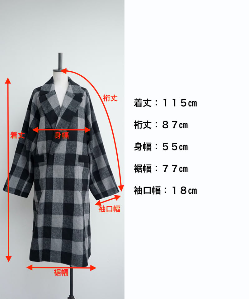 定価8.1万 nonnative TOURIST バッファローチェック柄 コート トーマスマグパイ バッファローチェックコート(2264230)【受付終了：11
