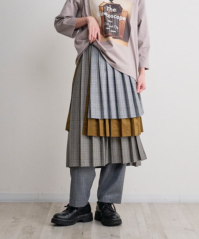 トーマスマグパイ グレンチェックラップドプリーツ(2263606)【先行予約