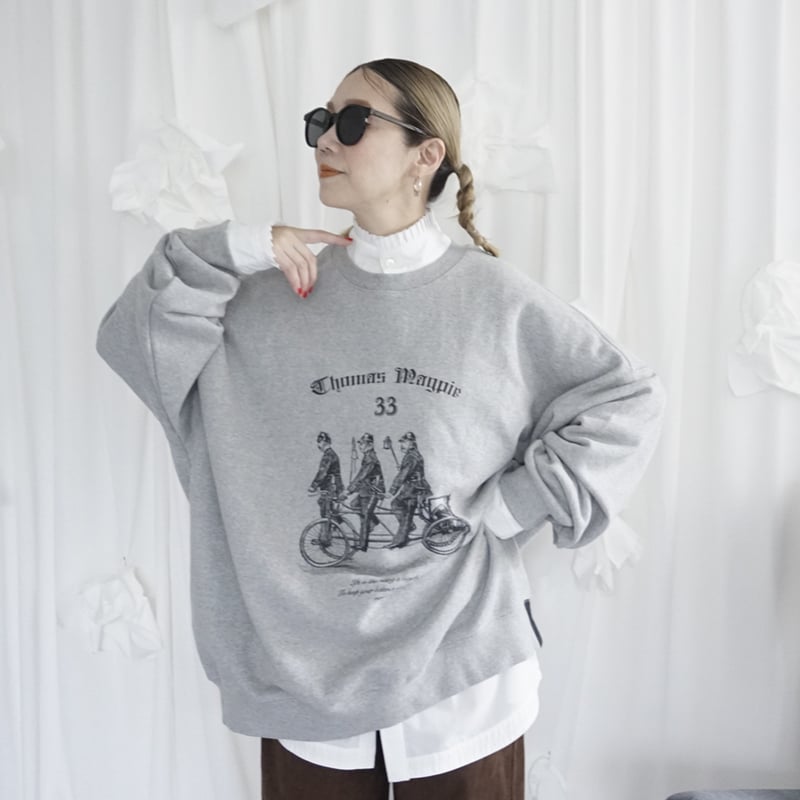 新作 2024 THOMAS MAGPIE トーマスマグパイ ロゴスウェット 10月入荷予定】THOMAS MAGPIE（トーマスマグパイ）｜C/T Sweat