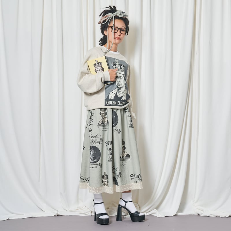 THOMAS MAGPIE 総柄 プリントスカート 38 THOMAS MAGPIE 総柄 プリントスカート 38