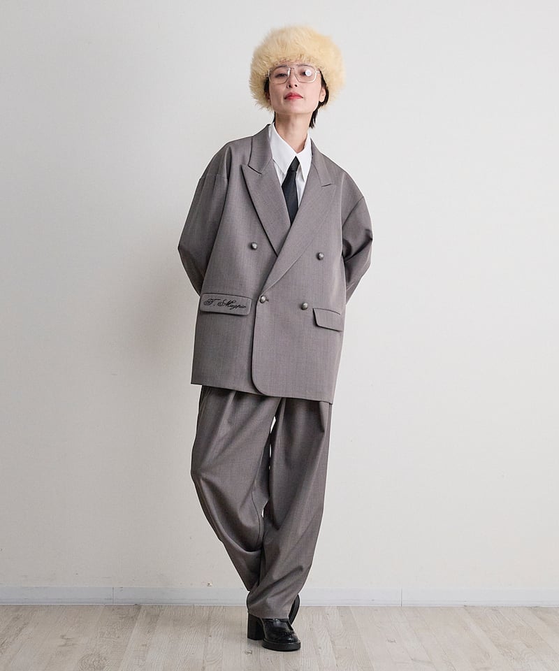 未使用 トーマスマグパイ　フリル テーラード ジャケット トーマスマグパイ テーラードダブルジャケット(2263201)【先行予約:10