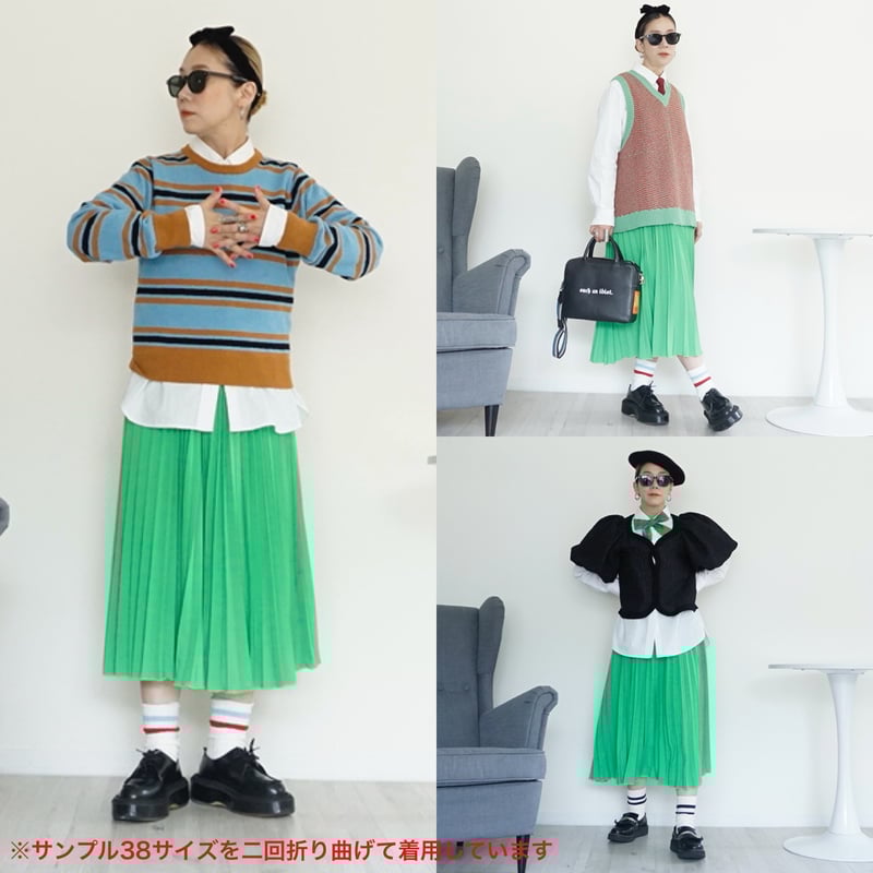 THOMAS MAGPIE ターコイズ プリーツスカート サイズ38 THOMAS