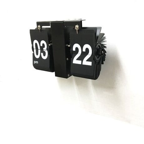 レトロ　置掛け兼用フリップクロック LUFT FLIP CLOCK BLACK【送料無料】