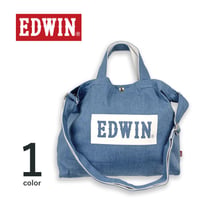 EDWIN  エドウイン 2WAY ボックスロゴ ライトデニム ショルダートートバッグ