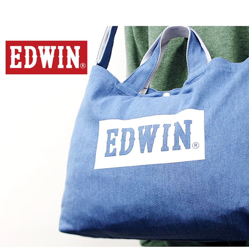EDWIN エドウイン 2WAY ボックスロゴ ライトデニム ショルダー EDWIN エドウイン 2WAY ボックスロゴ ライトデニム ショルダー