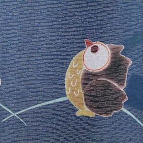 和風のれん 幸せふくろう 約幅85cm×長さ150cm   09-060