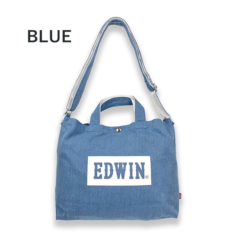 EDWIN エドウイン 2WAY ボックスロゴ ライトデニム ショルダー EDWIN エドウイン 2WAY ボックスロゴ ライトデニム ショルダー