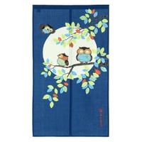 のれん 大型アップリふくろう 85×150cm