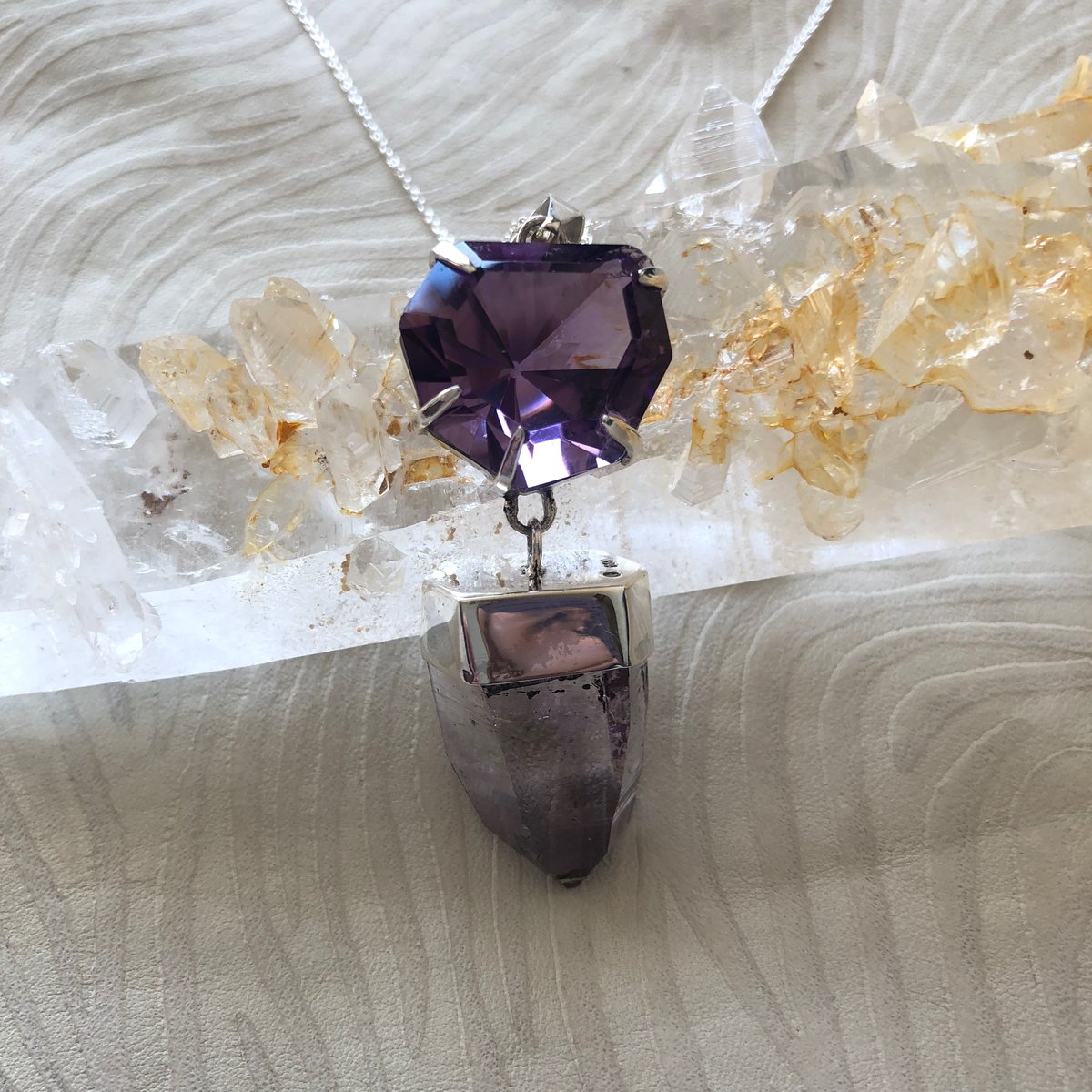 ペンダントトップ ダブルアメジスト〈Double Amethyst〉☆ヒーリング 