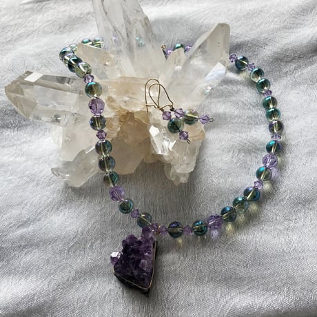 ネックレス　ネックレス　オーロラの輝き〈Aurora Borealis〉★ヒーリングシリーズ