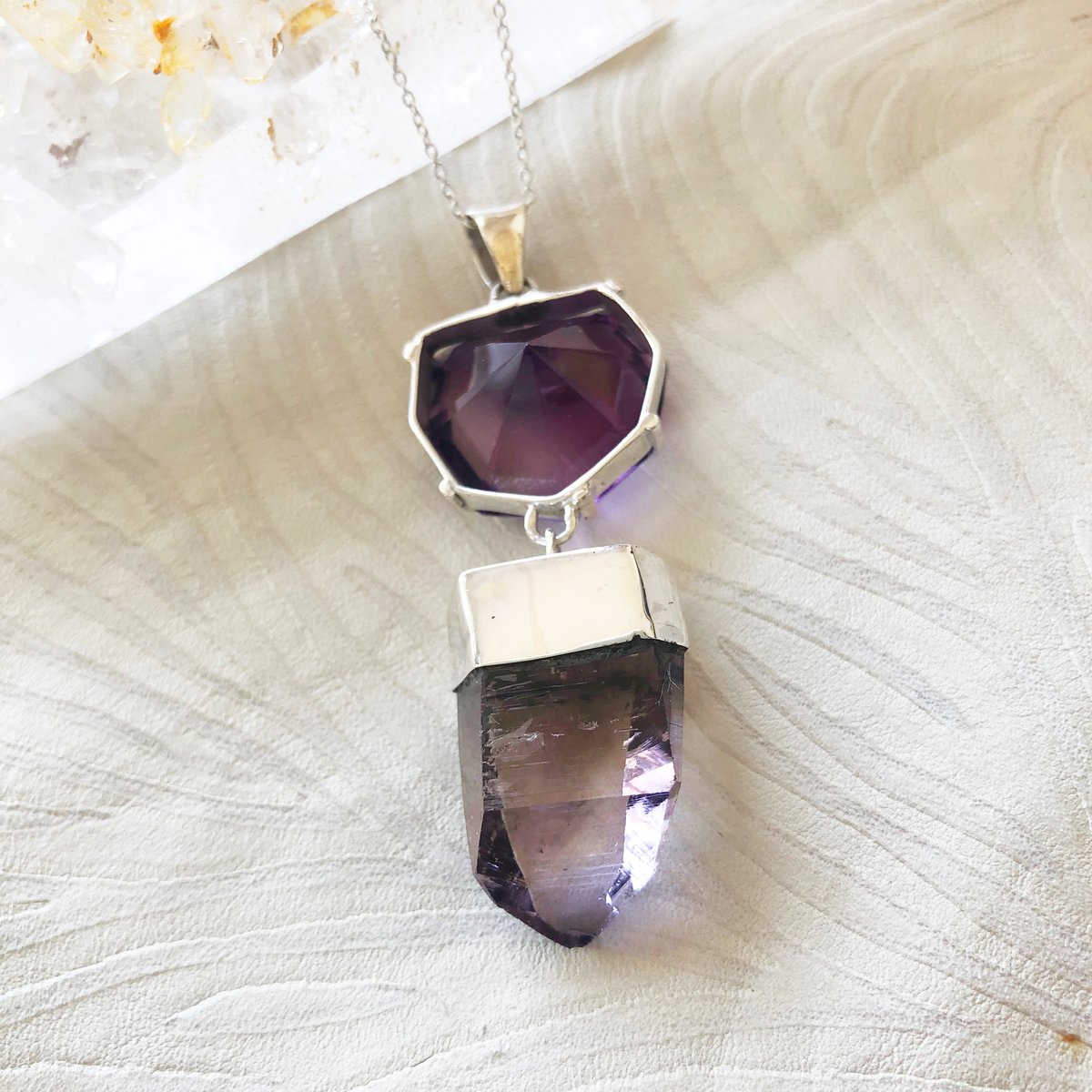 ペンダントトップ ダブルアメジスト〈Double Amethyst