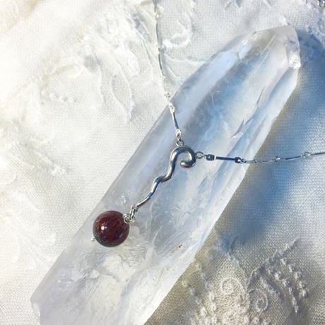 ネックレス　シダ・赤〈Fern red〉★ネイチャーシリーズ