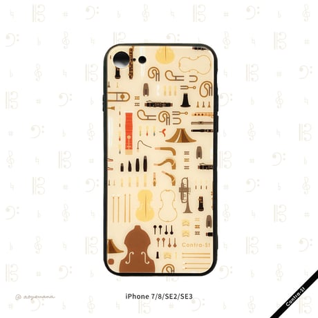 【受注生産】強化ガラスiPhoneケース［楽器のパーツ］