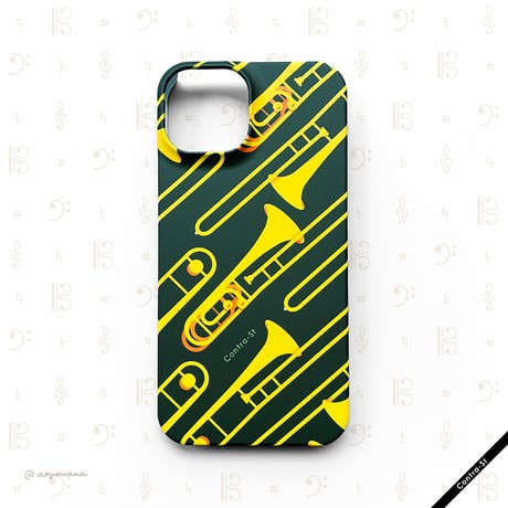 【受注生産】カバー型iPhoneケース［トロンボーン］