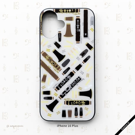 【受注生産】強化ガラスiPhoneケース［クラリネット］