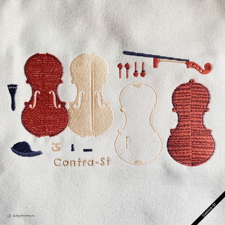 刺繍トートバッグ［弦楽器］