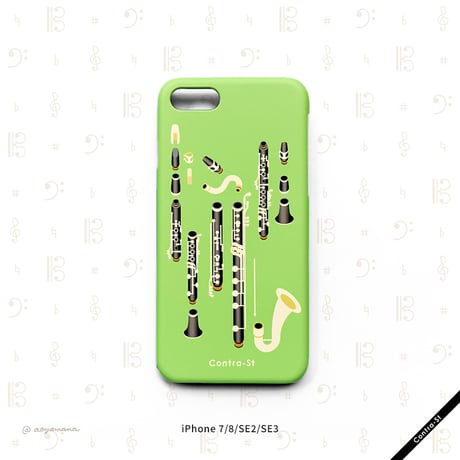 【受注生産】カバー型iPhoneケース［クラリネット三兄弟］