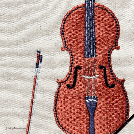 刺繍トートバッグ［チェロ］