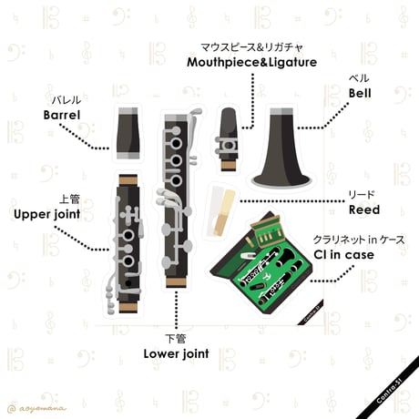 ステッカーシート［クラリネット］
