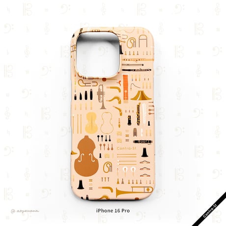【受注生産】カバー型iPhoneケース［楽器のパーツ］