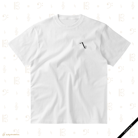 【受注生産】刺しゅうTシャツ［バスクラリネット］