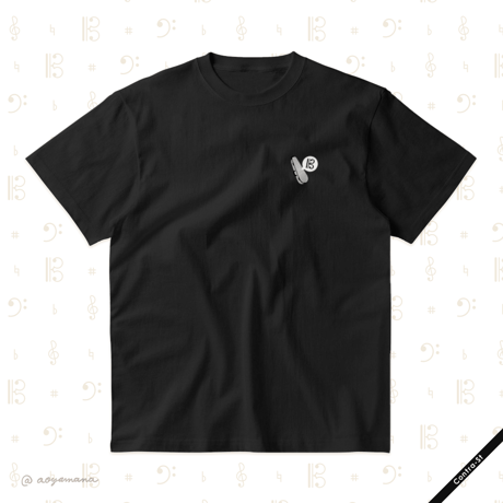 【受注生産】刺しゅうTシャツ［銀色のヴィオラケース］
