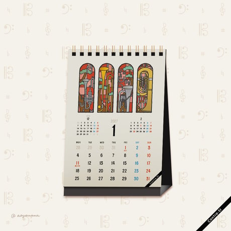 2026年4月始まり卓上カレンダー