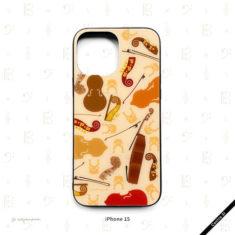 【受注生産】強化ガラスiPhoneケース［コントラバス］