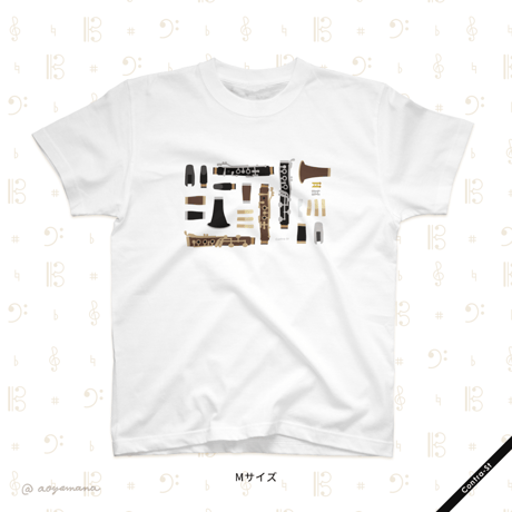 【受注生産】Tシャツ［組み立てる前のクラリネット］