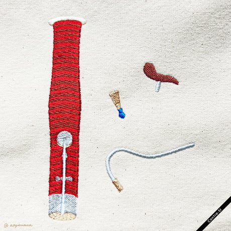 刺繍トートバッグ［ファゴット］