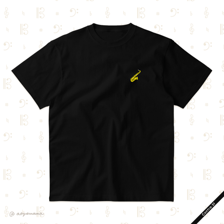 【受注生産】刺しゅうTシャツ［テナーサックス］