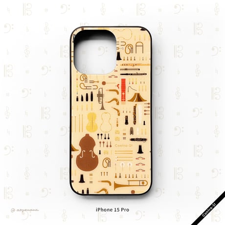 【受注生産】強化ガラスiPhoneケース［楽器のパーツ］