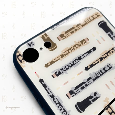 強化ガラスiPhoneケース［オーボエ］