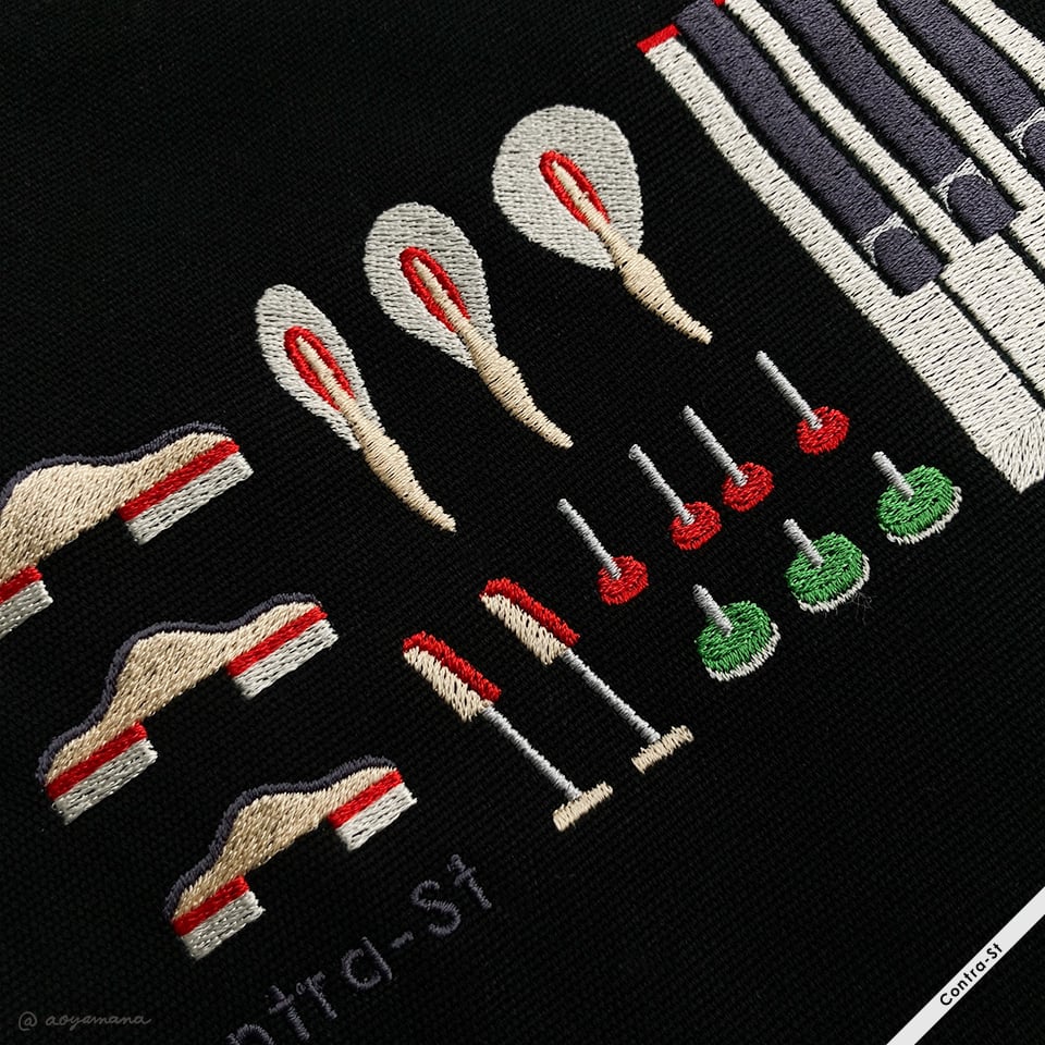 刺繍トートバッグ［ピアノ］ | Contra-Store